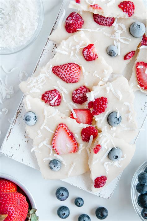 Vegan Frozen Yogurt Bark With Berries Best Served Vegan