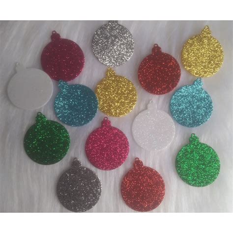 Bola De Natal Feita Em EVA Glitter 25 Unidades Shopee Brasil