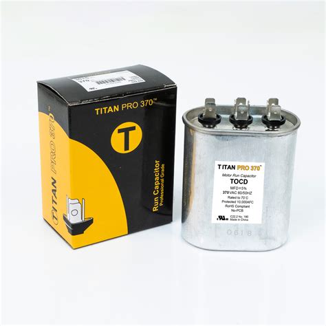 TITAN PRO Run Capacitor 30 5 MFD 370 Volt Oval Packard Online