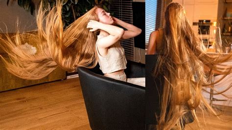 Realrapunzels Blonde Hair Flips In The Black Chair Photoshoot