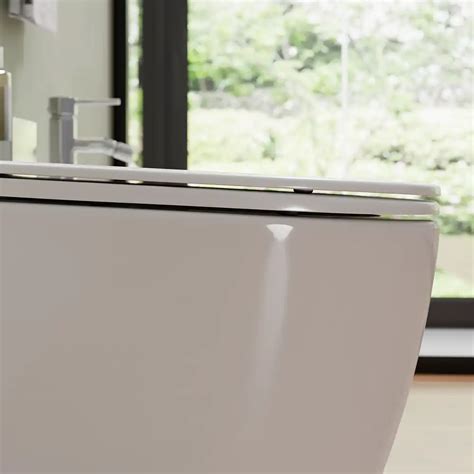 Sanitari Filomuro In Ceramica Bianco Lucido Vaso Rimless Copriwc Soft