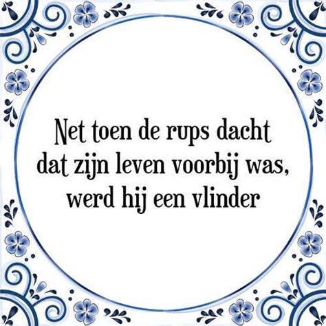 Tegeltje Met Spreuk Tegeltjeswijsheid Net Toen De Rups Dacht Dat