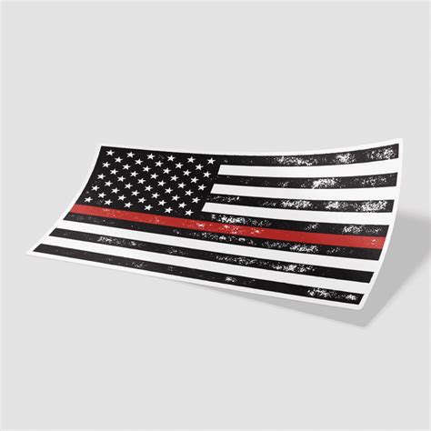 Thin Red Line American Flag Sticker Red Line Sticker City Arsenal