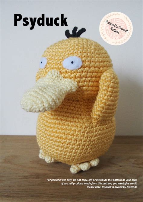 Psyduck Amigurumi Crochet Pattern PDF File Etsy UK