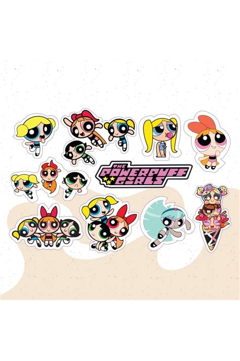 Paytak Moda Powerpuff Girls Tasarımlı A5 Stickers Çıkartma Pytkstk034