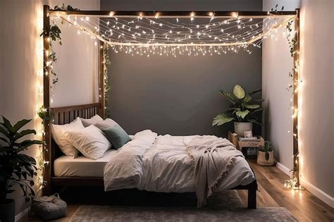 Premium Photo Diy Fairy Light Canopy Bed