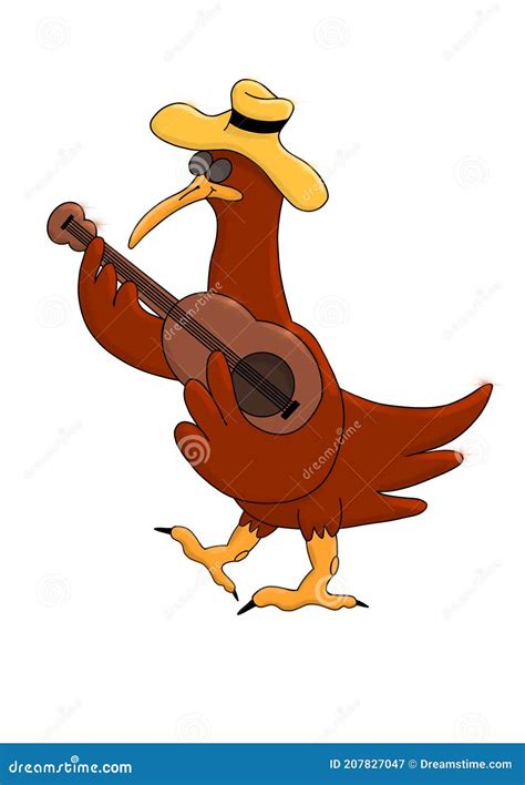 Guitar Playing Chicken Stock Illustration Illustration Of Poster