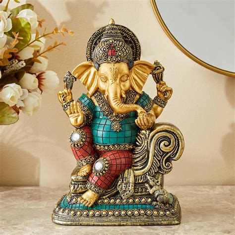 Buy Alpana Polyresin Ganesha Sitting On Chair Figurine From Home Centre