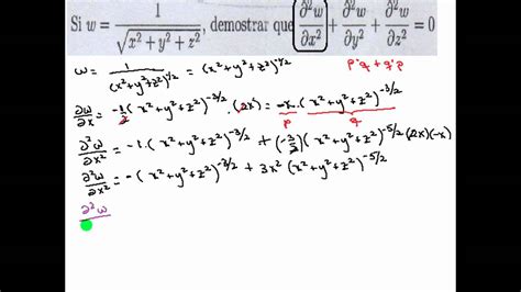 DEMOSTRACION CON DERIVADAS PARCIALES DE SEGUNDO ORDEN YouTube