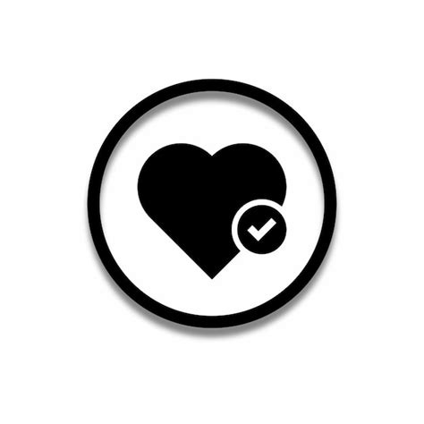 Premium Vector Heart Sign Web Icon With Check Mark Glyph Vector