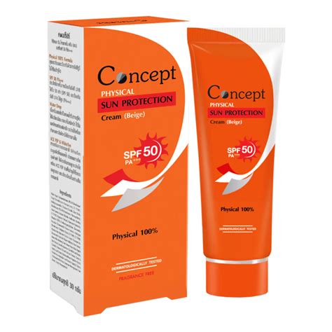 Concept Physical Sun Protection Cream Spf 50 Pa 30g คอนเซ็ปท์ ฟิสิคอล ซัน โพรเทคชั่น ครีมกัน