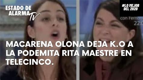 Boom Macarena Olona Deja K O A La Podemita Rita Maestre En