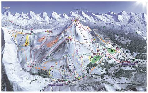 BERGFEX: Piste map Le Grand Bornand - Panoramic map Le Grand Bornand - Map Le Grand Bornand