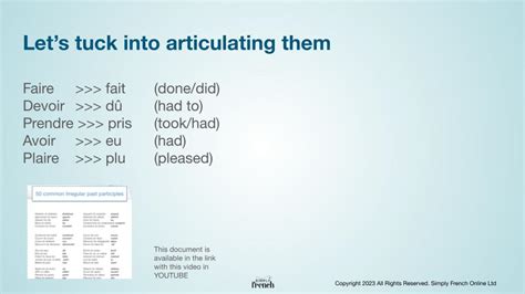 Speak and understand French better with 5 past participles