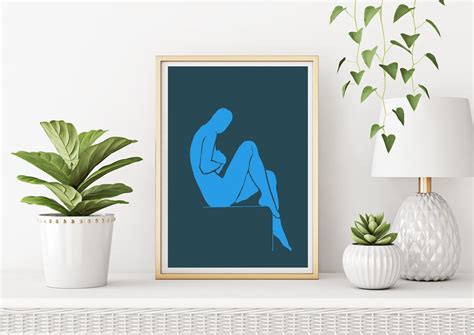 Modern Printable Minimalist Nude Wall Art Matisse Style Minimal Body