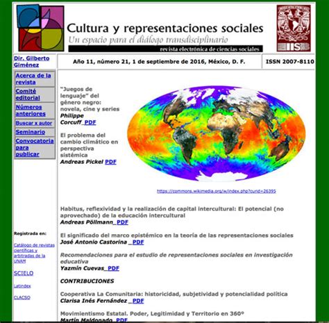 Vol 11 Núm 21 2016 Cultura y Representaciones Sociales