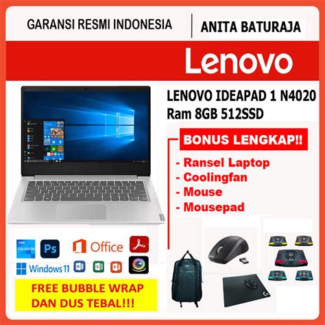 Jual LAPTOP LENOVO IDEAPED 1 INTEL CELERON N4020 RAM 4GB 2156SSD RAM