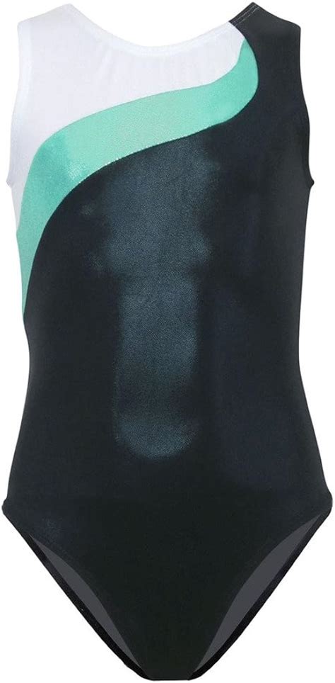 K Bee Leotards Girl S Elite White Seafoam Black Ubuy India