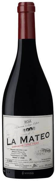 D Mateos La Mateo Garnacha Cepas Viejas Vivino US