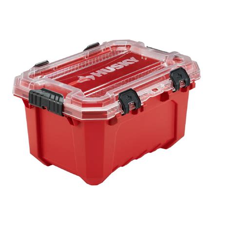 Husky 5 Gal Professional Duty Waterproof Storage Container With Hinged