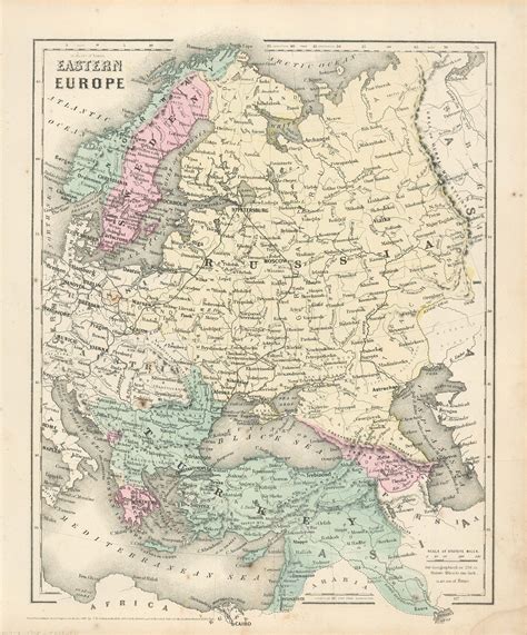 Colton's 1860 Map of Eastern Europe - Art Source International