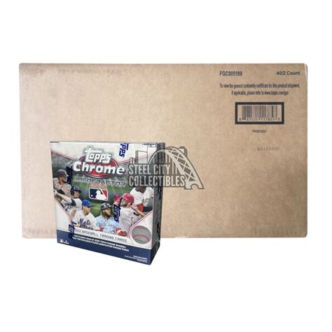 Topps Chrome Baseball Logofractor Edition Mega Box Case Steel