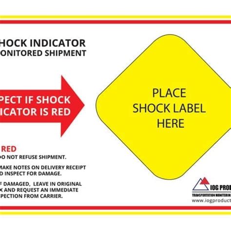 Shock Indicator Labels | G Force Impact | Impact-O-Graph