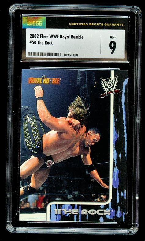 The Rock Fleer Wwe Royal Rumble Wrestling Trading Card Csg