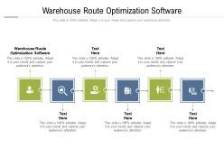 Warehouse Route Optimization Software Ppt Powerpoint Presentation