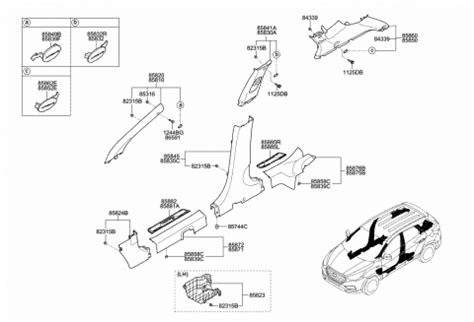 85878 2S000 MBS Genuine Hyundai Trim Rear Door Step LH