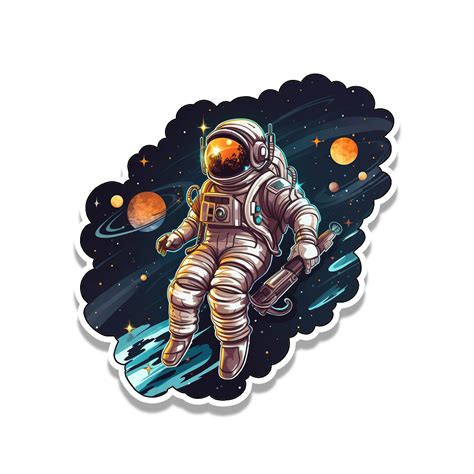 Sci Fi Space Man Astronaut Vinyl Sticker Jeep Stickers