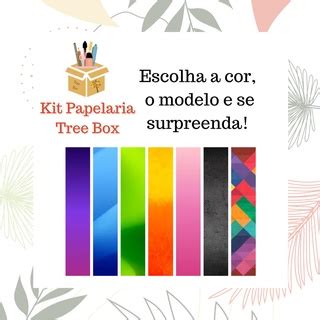 Kit De Papelaria Tree Box Volta S Aulas Escrit Rio Material