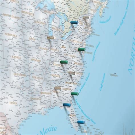 North America Magnetic Push Pin Travel Map Pushpin Map Us