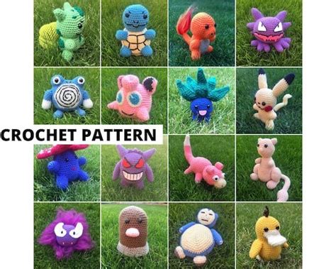 Pdf Crochet Pattern 16 Pokémon Crochet Patterns Amigurumi Patterns 16 Pokémon Dolls Crochet