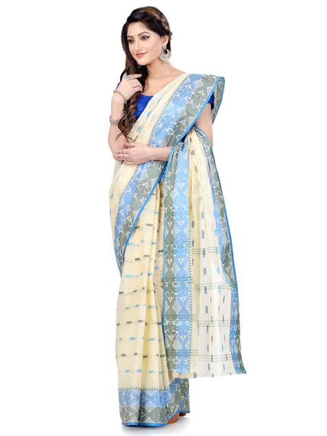 DESH BIDESH Women Bengal Tant Traditional Handloom Pure Cotton Saree