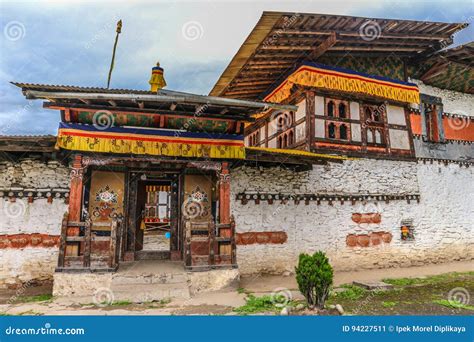 Traditional Bhutanese Temple Architecture In Bhutan Stock Image