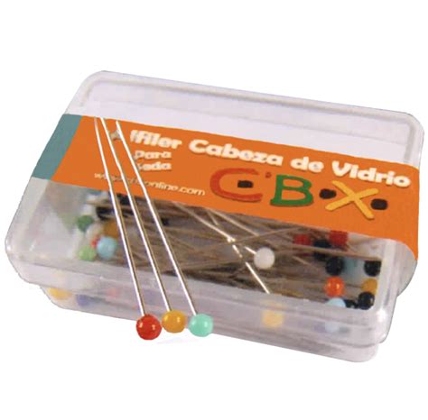 Alfileres Caja Cabeza Vidrio Merceria Le Pouppe