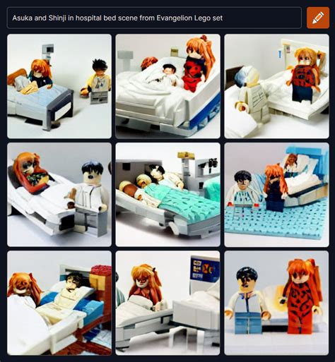 Asuka and Shinji in hospital bed scene from Evangelion Lego set : r ...