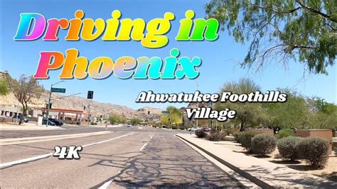 Driving In Phoenix 4k Ahwatukee Foothills Village Ambient Sounds