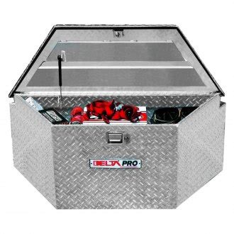 Trailer Tool Boxes - Tongue Mount, Diamond Plate, Aluminum