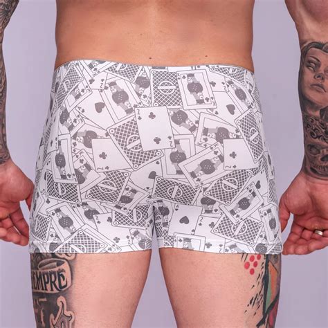 Cueca Microfibra De Poliamida Estampada Puro Veneno Baralho Cinza