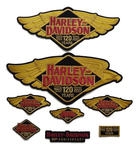 Parche Bordado Alas Harley Davidson Aniversario A Os Cuotas Sin