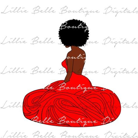 Curvy African American Woman Diva Svg Image For Cricut Afro Etsy