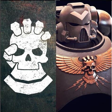 Two Pictures One Has A Helmet And The Other Has A Skull With Wings On It