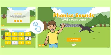 Level 5 Phonics Sounds Pairs Game