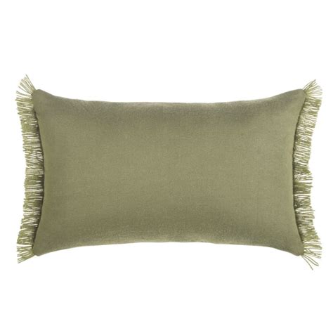 Cuscino Intessuto Jacquard Verde Ed Cru X Cm Petra Maisons Du Monde