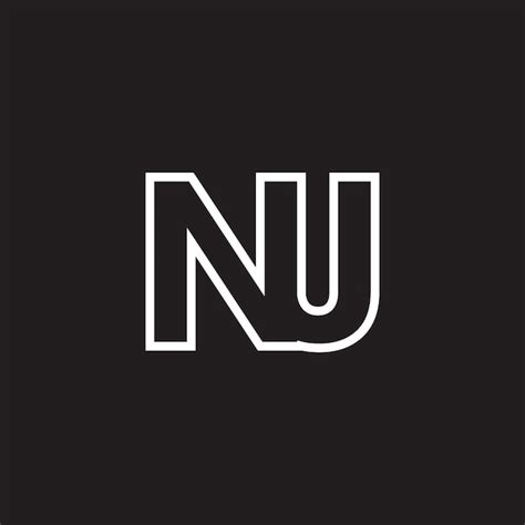 Premium Vector Nu Letter Logo Un Letter Monogram Nu Initials Letter