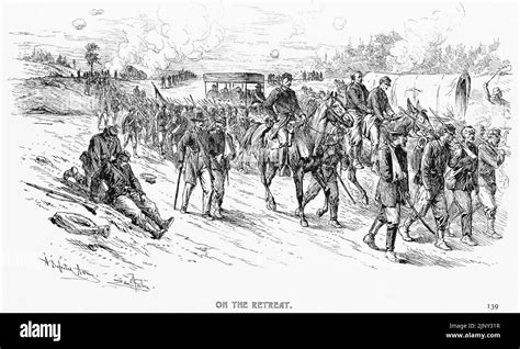 On The Retreat A Defeated Army Second Battle Of Bull Run August 1862 19th Century American