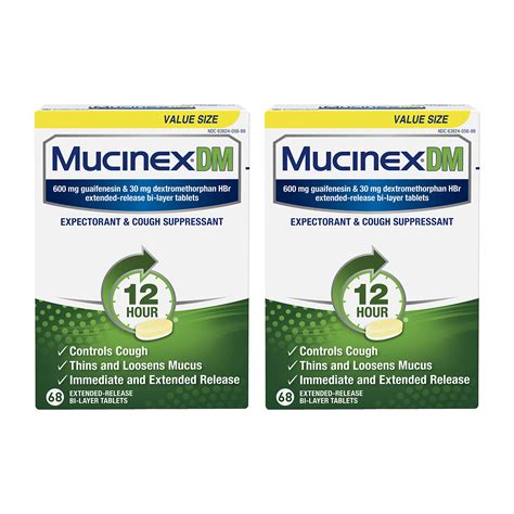 Buy Mucinex Dm 12 Hour And Chest Congestion Medicine Expectorant And