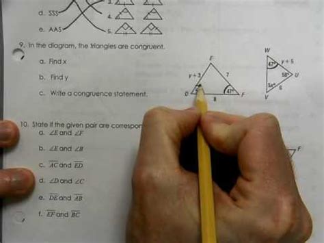 Geometry Unit 4 Test Answer Key Pdf